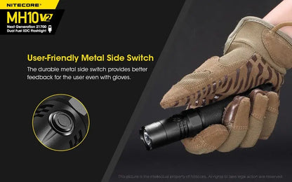 Lampe Torche Nitecore MH10V2 – 1200 Lumens - Rechargeable  NYCTALOPE  