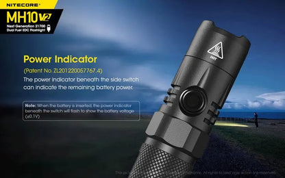 Lampe Torche Nitecore MH10V2 – 1200 Lumens - Rechargeable  NYCTALOPE  