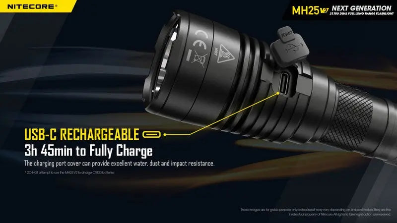 Lampe Torche Nitecore MH25 V2 – 1300 Lumens - Rechargeable  NYCTALOPE  