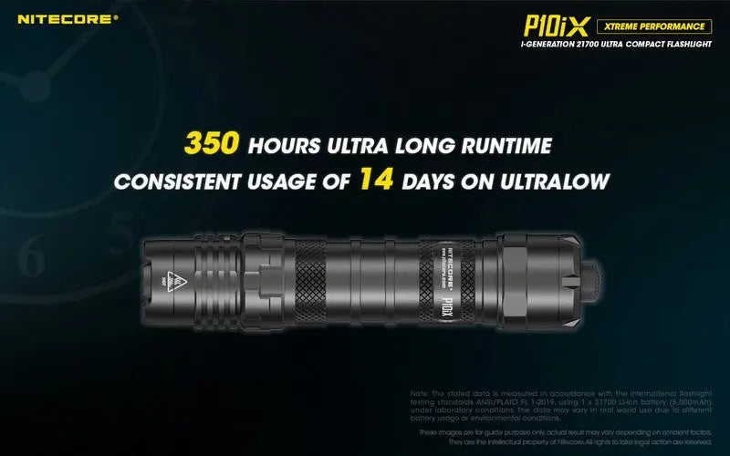Lampe Torche Nitecore P10iX – 4000 Lumens - Rechargeable USB-C  NYCTALOPE  