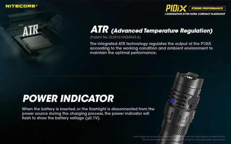 Lampe Torche Nitecore P10iX – 4000 Lumens - Rechargeable USB-C  NYCTALOPE  