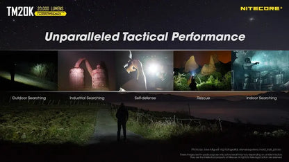 Lampe Torche Nitecore TM20K – 20000 Lumens  NYCTALOPE  