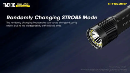 Lampe Torche Nitecore TM20K – 20000 Lumens  NYCTALOPE  