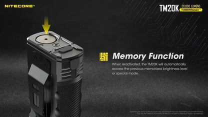 Lampe Torche Nitecore TM20K – 20000 Lumens  NYCTALOPE  
