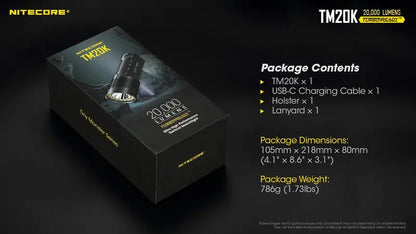 Lampe Torche Nitecore TM20K – 20000 Lumens  NYCTALOPE  