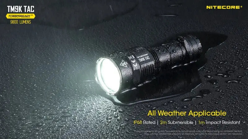 Lampe Torche Nitecore TM9K TAC – 9800 Lumens – Tactique et Rechargeable  NYCTALOPE  