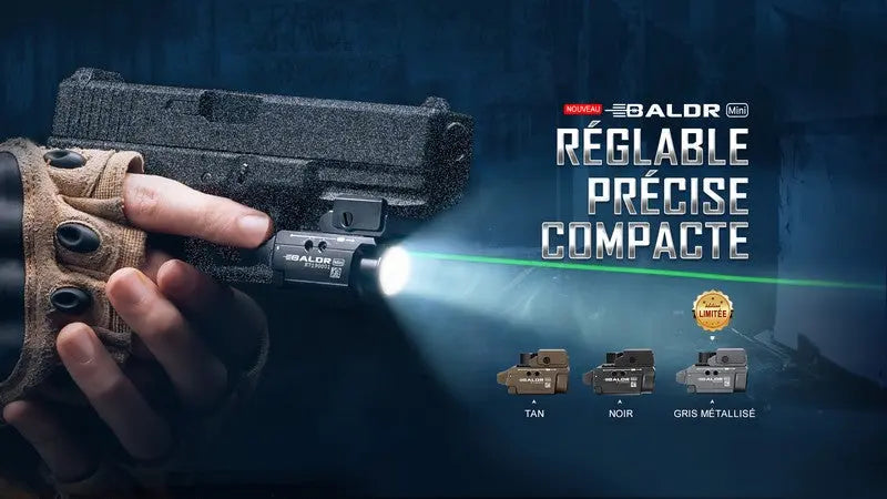 Lampe Torche Olight BALDR Mini – 600 Lumens – Laser Vert - NYCTALOPE