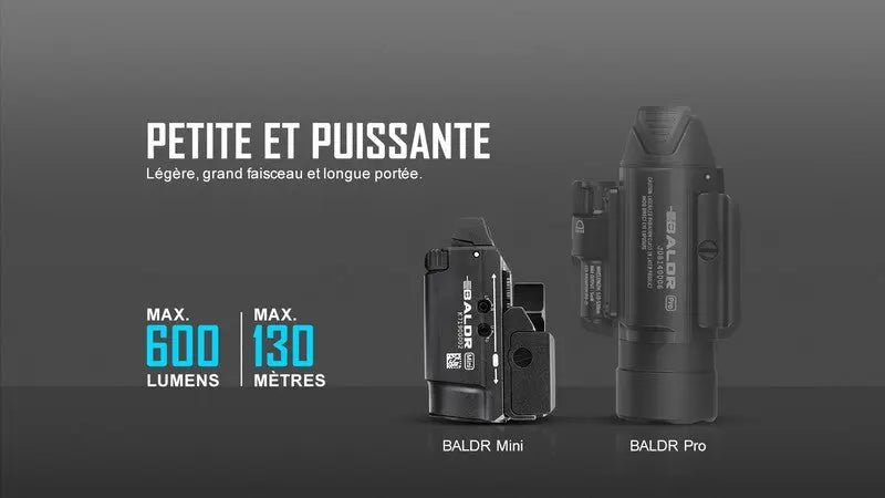 Lampe Torche Olight BALDR Mini – 600 Lumens – Laser Vert - NYCTALOPE