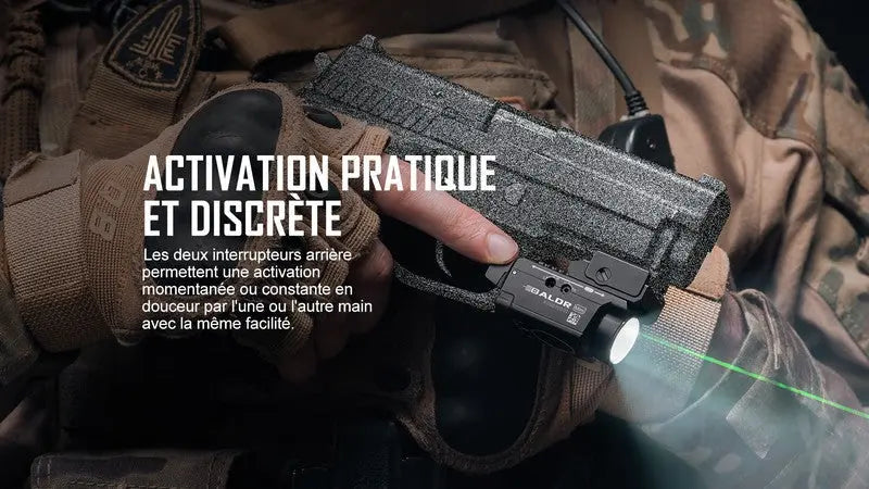 Lampe Torche Olight BALDR Mini – 600 Lumens – Laser Vert - NYCTALOPE