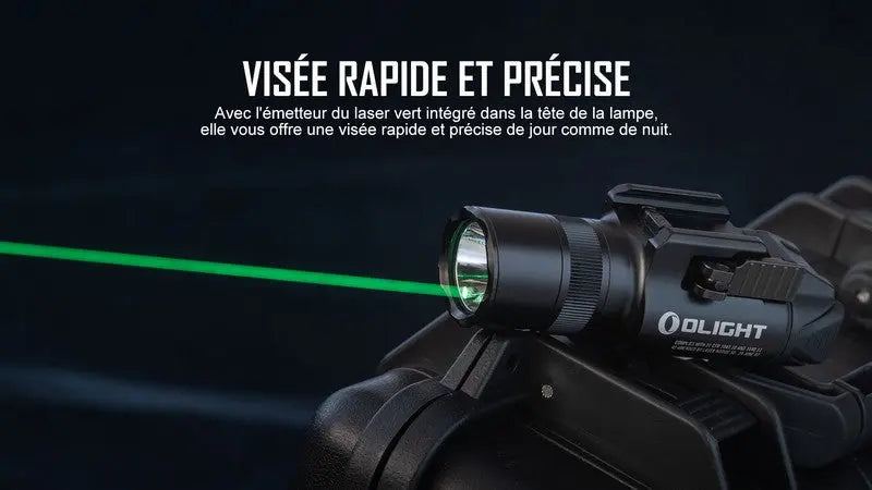 Lampe Torche Olight BALDR Pro R – 1350 Lumens – Laser Vert - NYCTALOPE