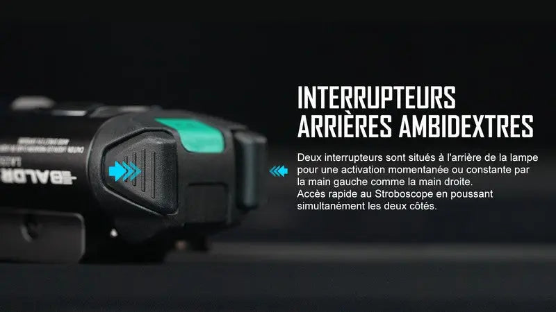 Lampe Torche Olight BALDR Pro R – 1350 Lumens – Laser Vert - NYCTALOPE