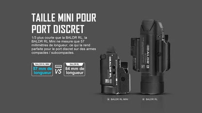 Lampe Torche Olight BALDR RL Mini – 600 Lumens – Laser Rouge - NYCTALOPE