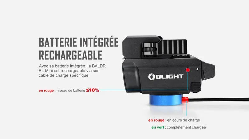 Lampe Torche Olight BALDR RL Mini – 600 Lumens – Laser Rouge - NYCTALOPE