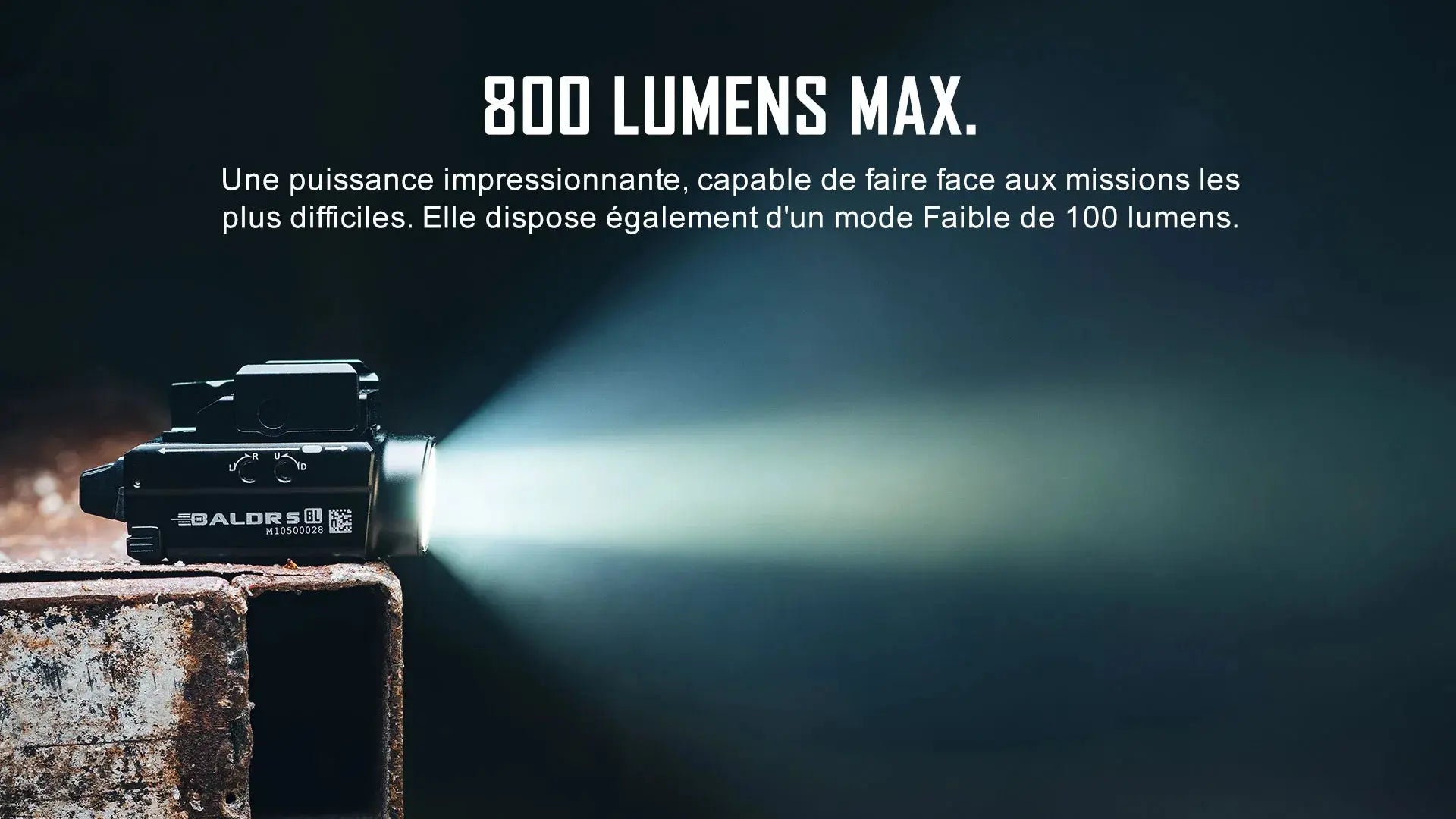 Lampe Torche Olight BALDR S BL – 800 Lumens – Laser Bleu  NYCTALOPE  