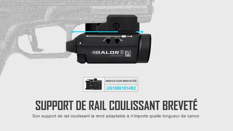 Lampe Torche Olight BALDR S – 800 Lumens – Laser Vert - NYCTALOPE