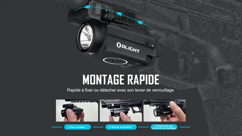 Lampe Torche Olight BALDR S – 800 Lumens – Laser Vert - NYCTALOPE