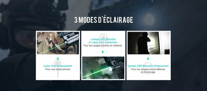 Lampe Torche Olight BALDR S – 800 Lumens – Laser Vert - NYCTALOPE