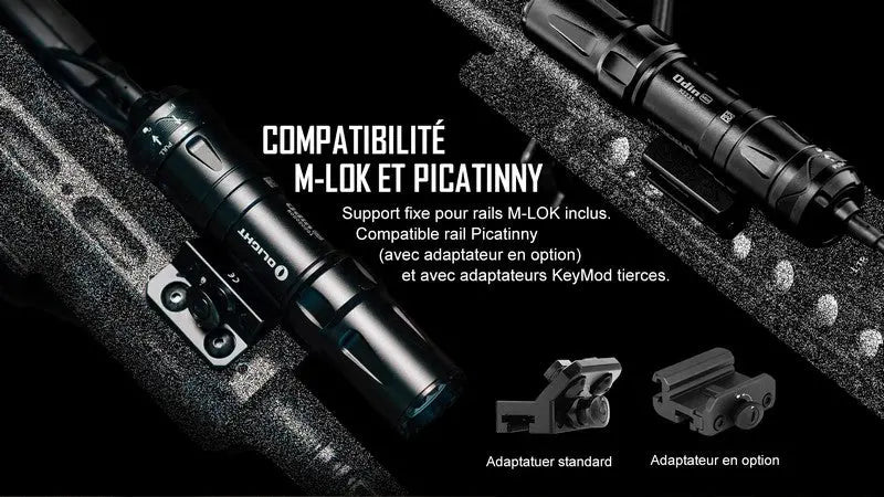 Lampe Torche Olight Odin Mini – 1250 Lumens – Fixation M-LOK et Switch - NYCTALOPE