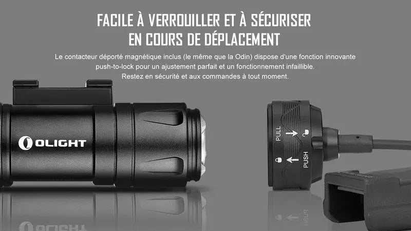 Lampe Torche Olight Odin Mini – 1250 Lumens – Fixation M-LOK et Switch - NYCTALOPE