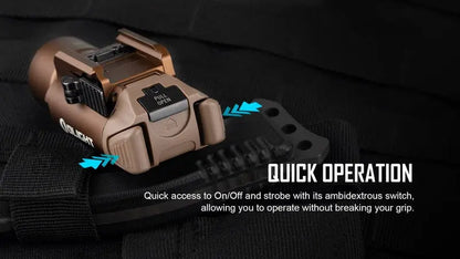 Lampe Torche Olight Valkyrie Turbo Noir – 250 Lumens – Laser LEP  NYCTALOPE  