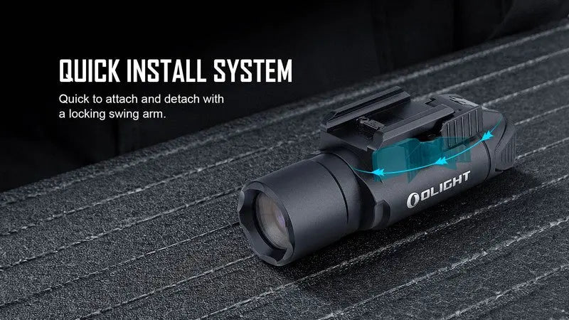 Lampe Torche Olight Valkyrie Turbo Noir – 250 Lumens – Laser LEP  NYCTALOPE  