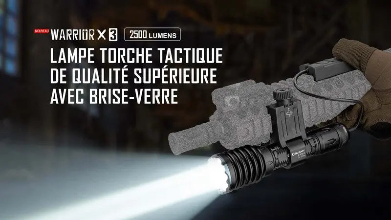 Lampe Torche Olight WARRIOR X 3 – 2500 Lumens  NYCTALOPE  