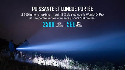 Lampe Torche Olight WARRIOR X 3 – 2500 Lumens  NYCTALOPE  