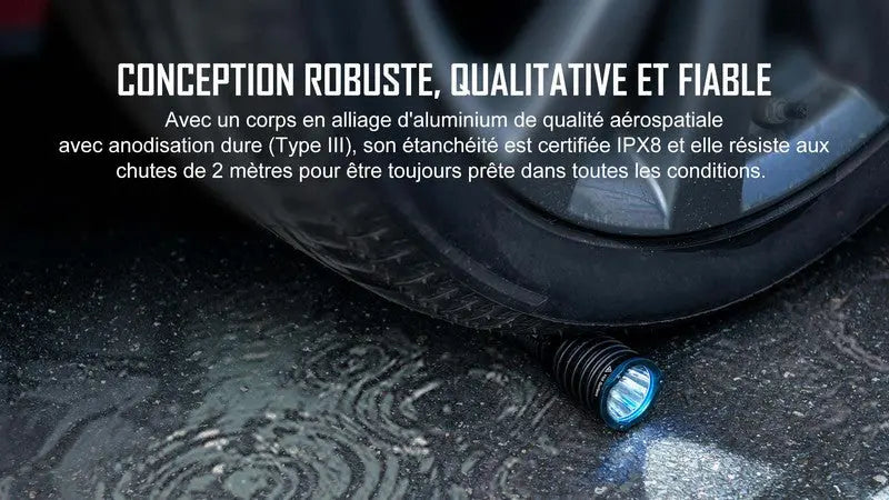 Lampe Torche Olight WARRIOR X 3 – 2500 Lumens  NYCTALOPE  