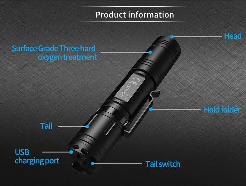Lampe Torche Rechargeable Wuben L50 – 1200 Lumens - NYCTALOPE