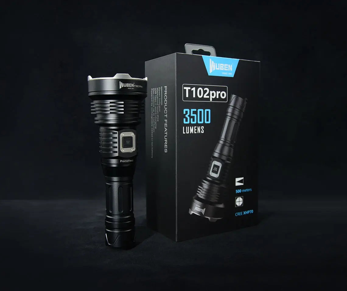 Lampe Torche Rechargeable Wuben T102Pro – 3500 Lumens - NYCTALOPE
