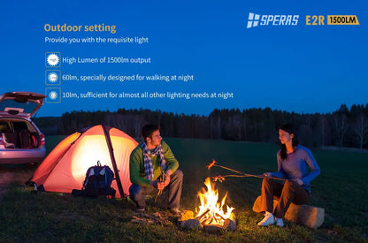 Lampe Torche Speras E2R – 1500 Lumens tactique et rechargeable - NYCTALOPE