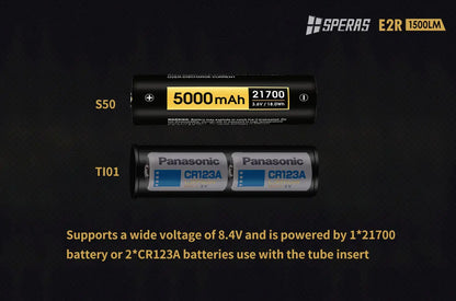 Lampe Torche Speras E2R – 1500 Lumens tactique et rechargeable - NYCTALOPE