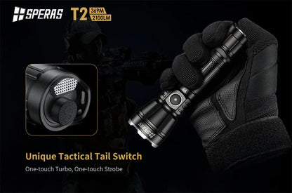 Lampe Torche Speras T2 – 2100 Lumens tactique et rechargeable - NYCTALOPE