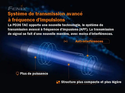 Lampe Torche Tactique Fenix PD36TAC – 3000 Lumens  NYCTALOPE  