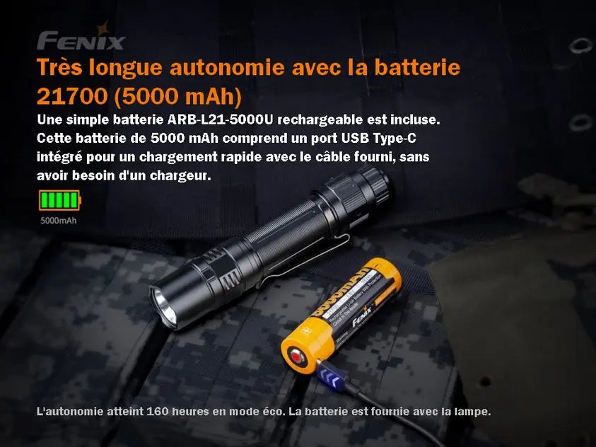 Lampe Torche Tactique Fenix PD36TAC – 3000 Lumens  NYCTALOPE  