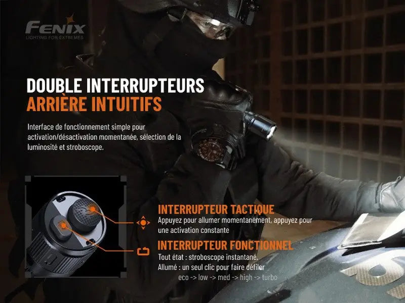 Lampe Torche Tactique Fenix TK20R V2.0 – 3000 Lumens - Rechargeable  NYCTALOPE  