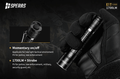 Lampe Torche Tactique Speras E1 T – 1700 Lumens - NYCTALOPE