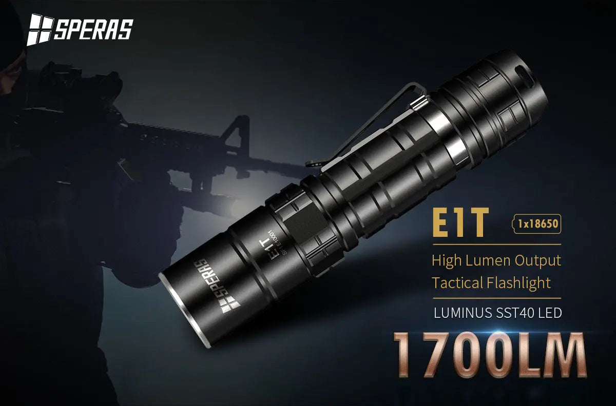 Lampe Torche Tactique Speras E1 T – 1700 Lumens - NYCTALOPE