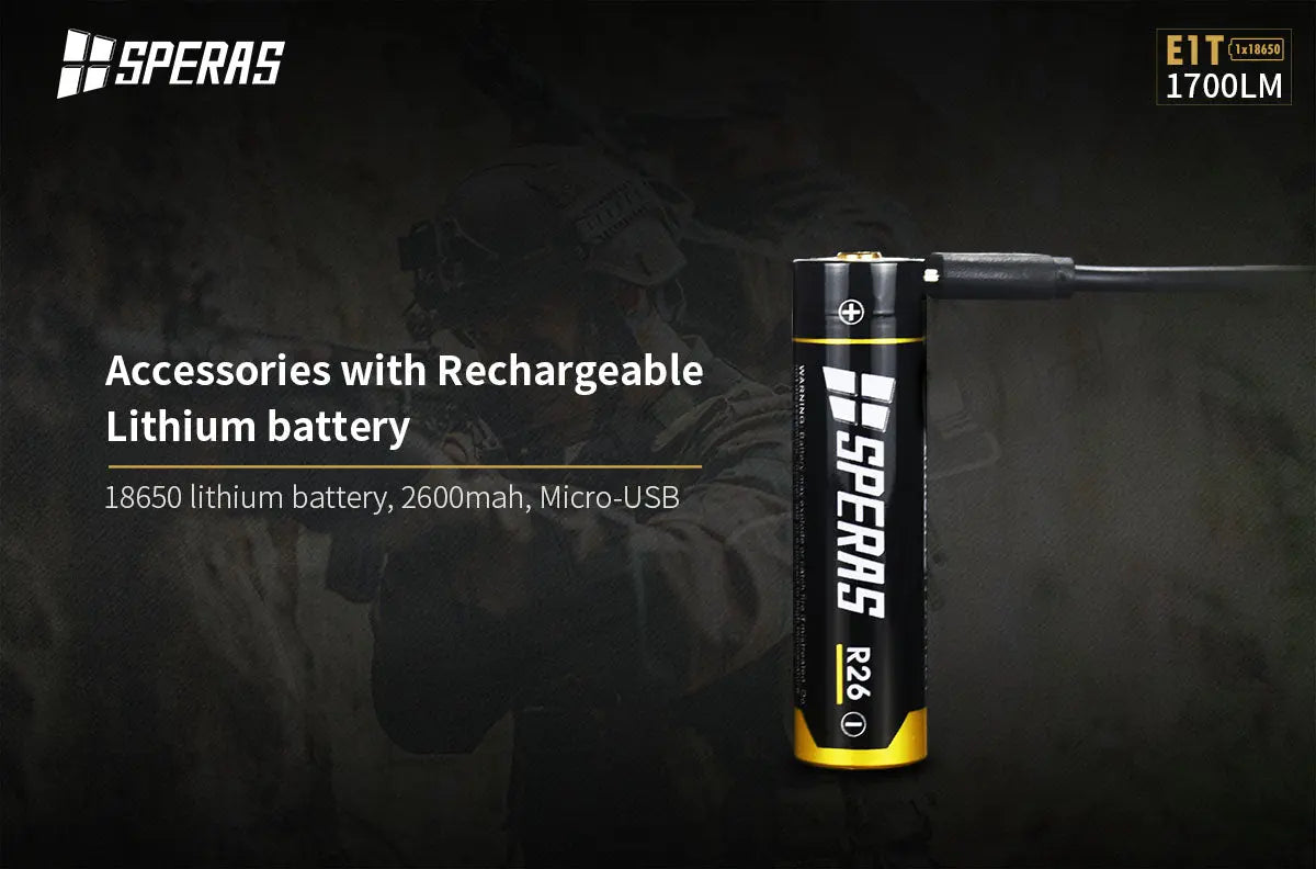 Lampe Torche Tactique Speras E1 T – 1700 Lumens - NYCTALOPE