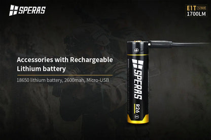 Lampe Torche Tactique Speras E1 T – 1700 Lumens - NYCTALOPE