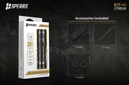 Lampe Torche Tactique Speras E1 T – 1700 Lumens - NYCTALOPE