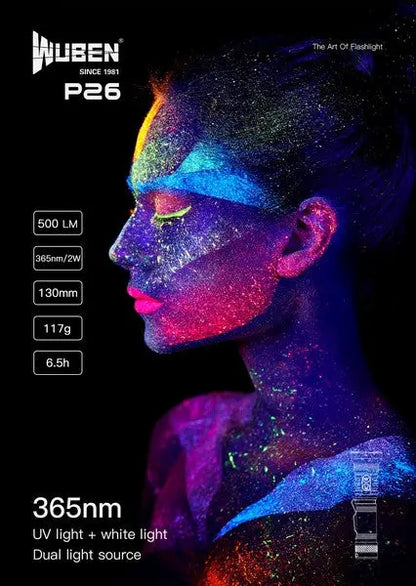Lampe Torche UV Wuben P26 – 500 Lumens - NYCTALOPE