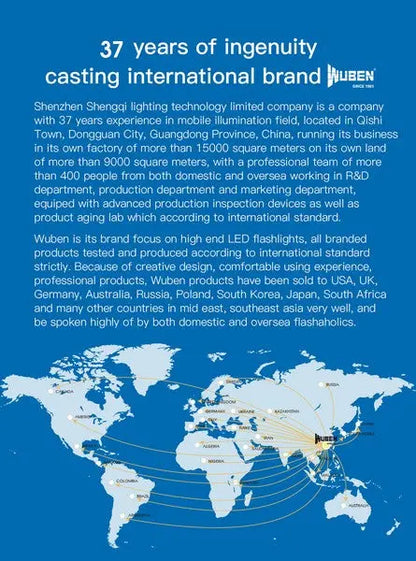 Lampe Torche UV Wuben P26 – 500 Lumens - NYCTALOPE