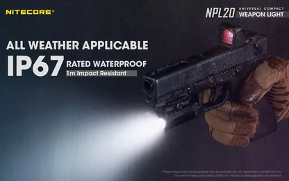 Lampe Torche pour arme Nitecore NPL20 – 460 Lumens  NYCTALOPE  