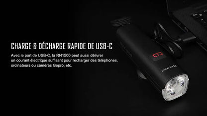 Lampe Vélo Olight RN 1500 – 1500 Lumens  NYCTALOPE  