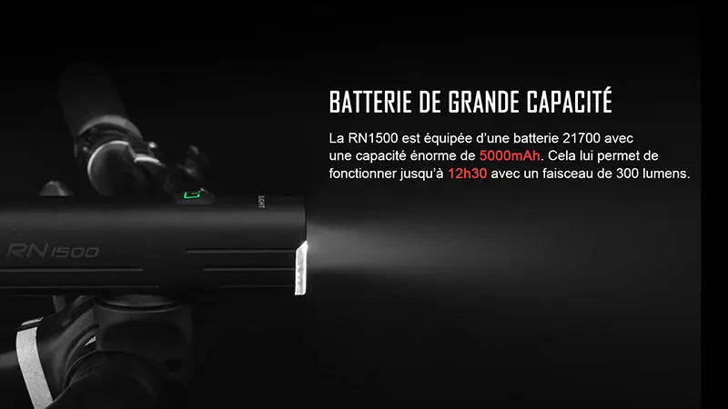 Lampe Vélo Olight RN 1500 – 1500 Lumens  NYCTALOPE  