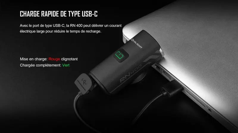 Lampe Vélo Olight RN 400 – 400 Lumens  NYCTALOPE  