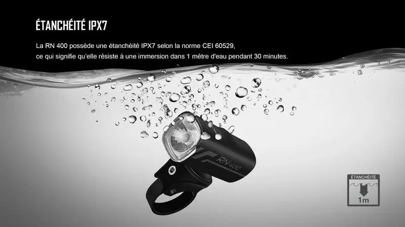 Lampe Vélo Olight RN 400 – 400 Lumens  NYCTALOPE  