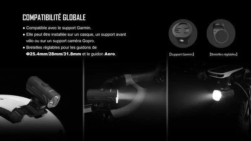 Lampe Vélo Olight RN 400 – 400 Lumens  NYCTALOPE  