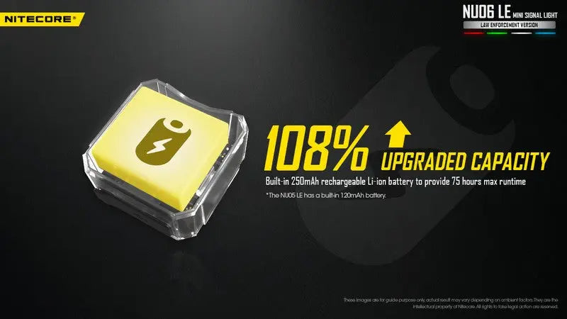 Lampe de Signalisation Nitecore NU06 LE – 15 Lumens  NYCTALOPE  